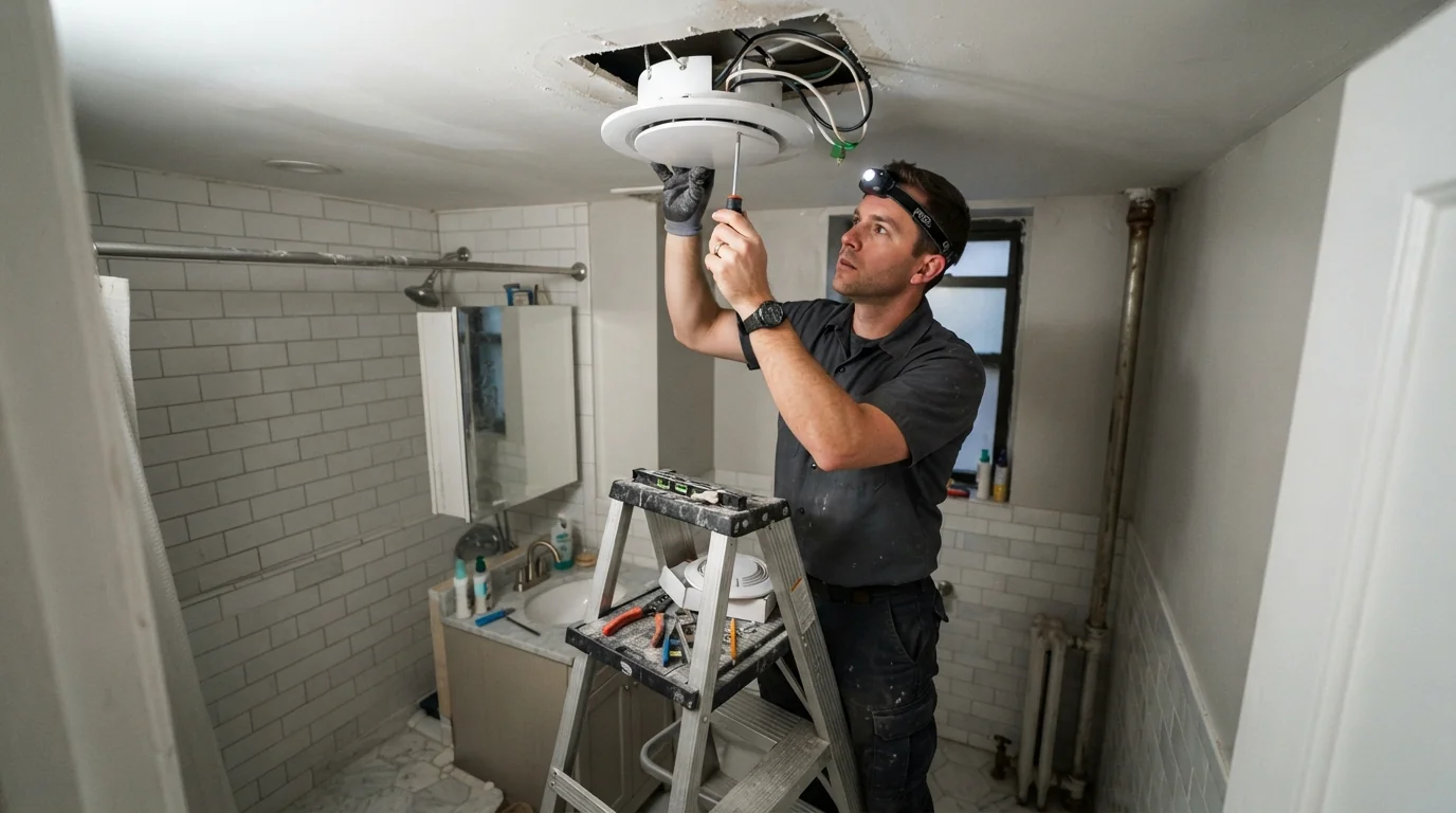 Installing a bathroom exhaust fan in a New York City apartment
