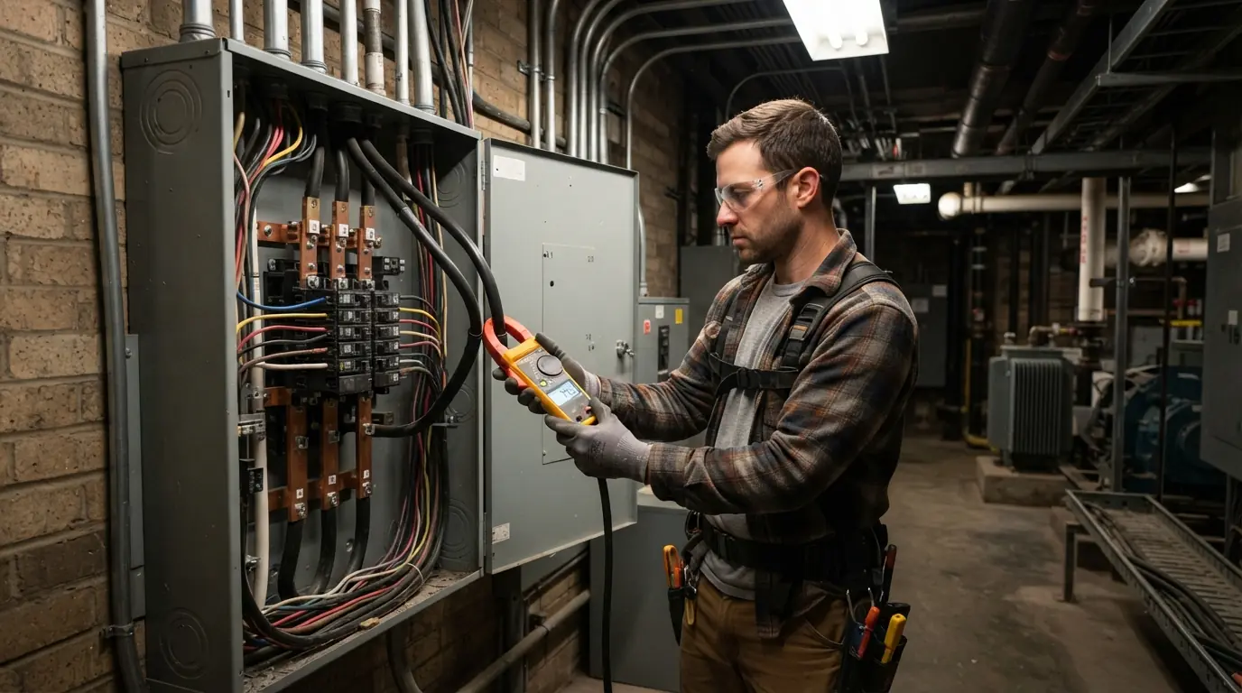 Measuring phase current on a commercial panel in New York City