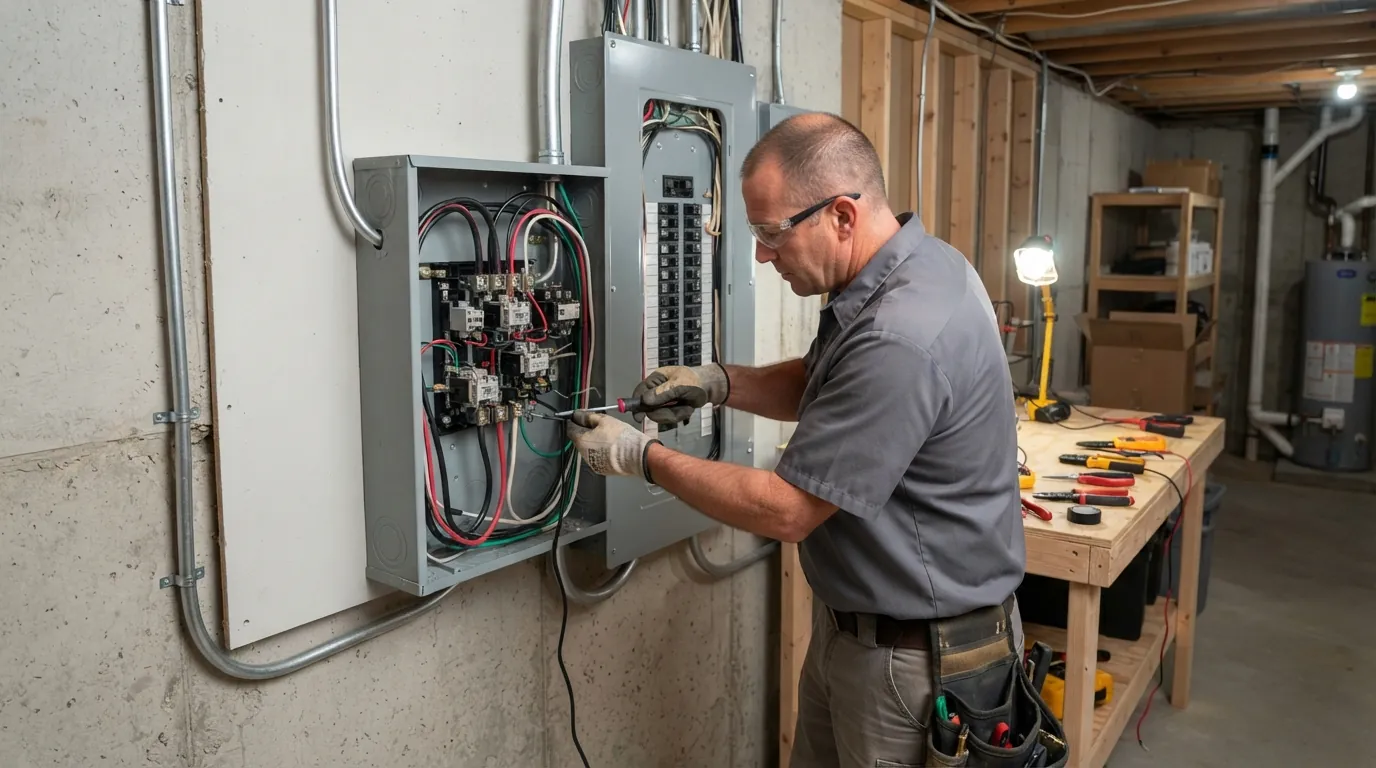 Wiring an automatic transfer switch in a New York City basement