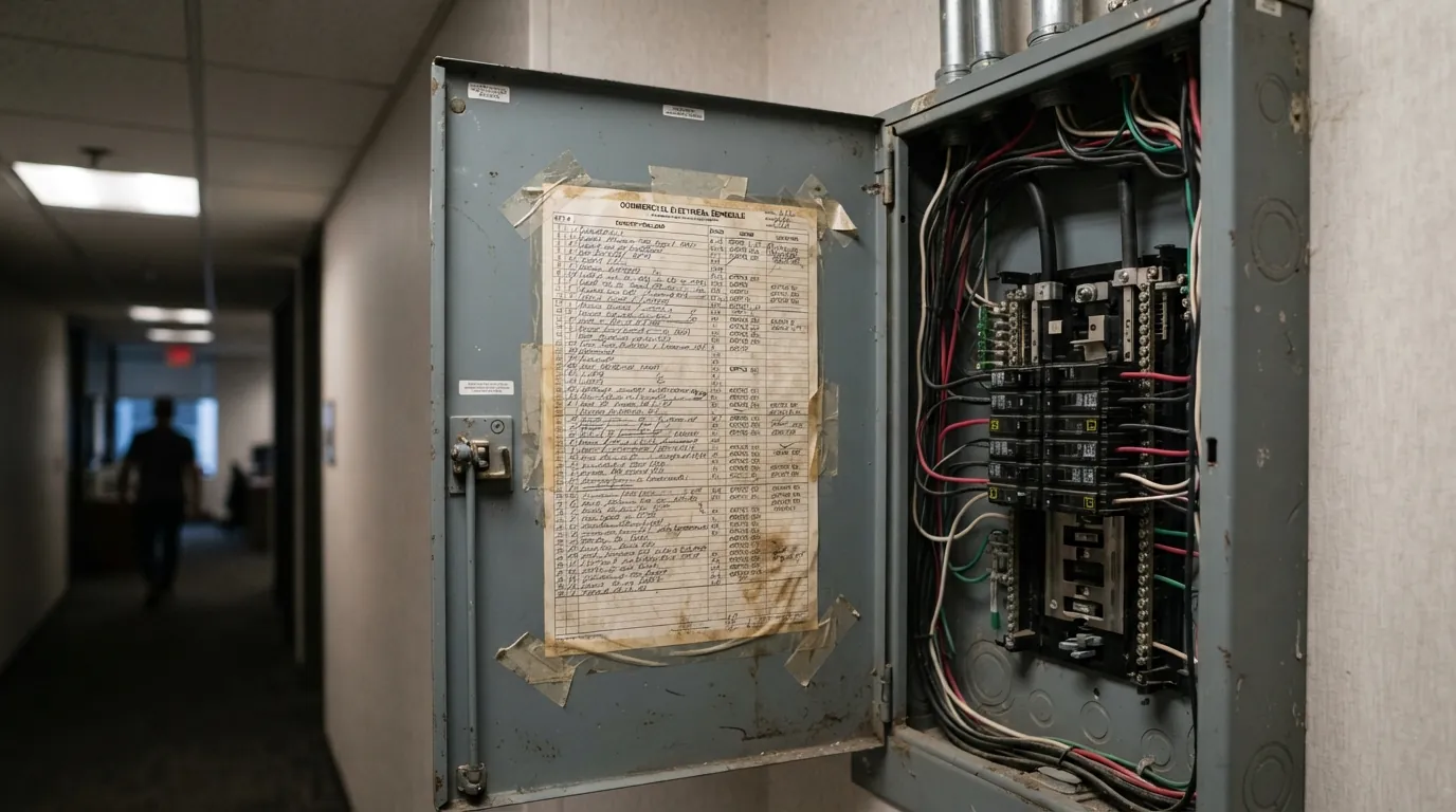Updated commercial panel schedule in a New York City office