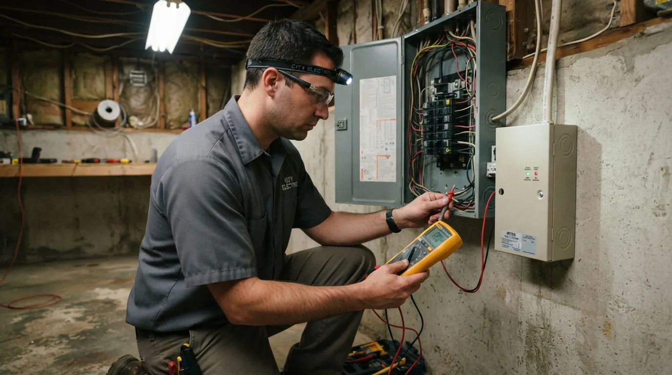 Checking a surge protector after a summer outage in a New York City house